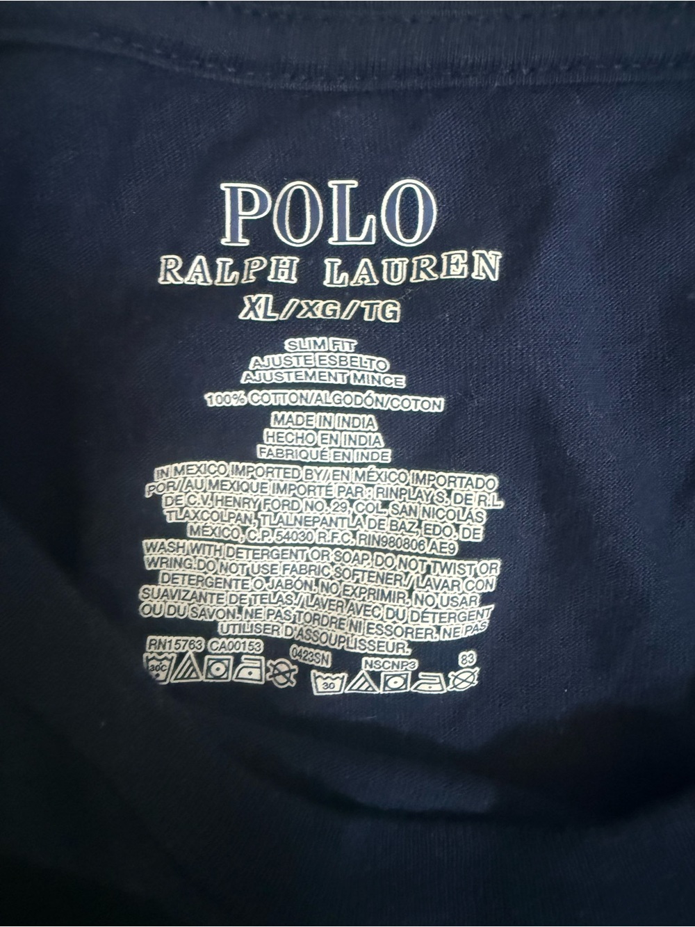 Polo by Ralph Lauren Short-Sleeve Crew Neck Tee in Navy & Heather Gray - Picture 4 of 5